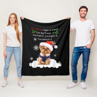Manta Polar Navidades Yorkshire Terrier Funny Yorkie Puppy