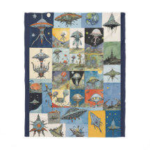 Navío retro de naves espaciales y extranjeros