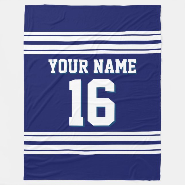 Manta Polar Navy Blue White Sports Jersey (Anverso)