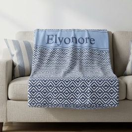 Manta Polar Navy Geometric Chevron Name Design