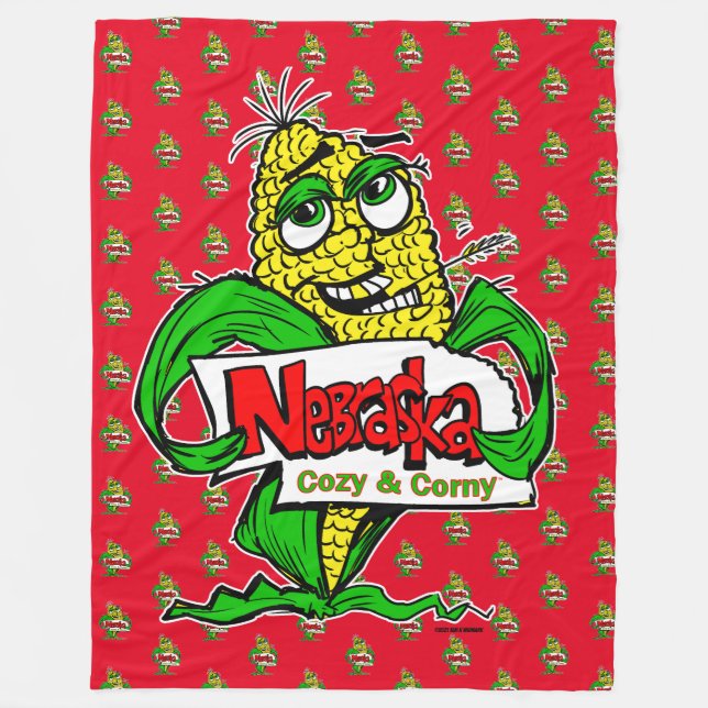 Manta Polar Nebraska Funny Personalizado Corn Cob (Anverso)