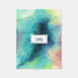 Manta Polar Nebulosa color verde y rojo moderno