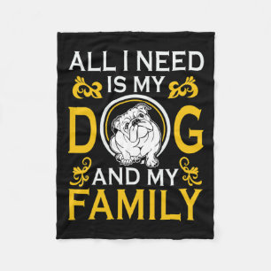 Manta Polar Necesito Que Mi Bulldog Y Mi Familia Sean Gracioso