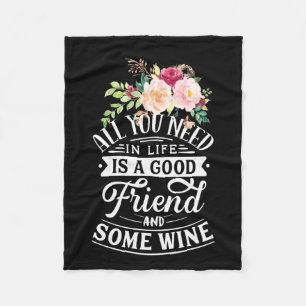 Manta Polar Necesito un buen amigo y algo de vino