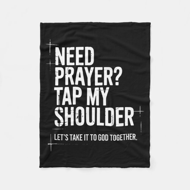 Manta Polar Need Prayer Tap My Shoulder Bible Verse Christian  (Anverso)