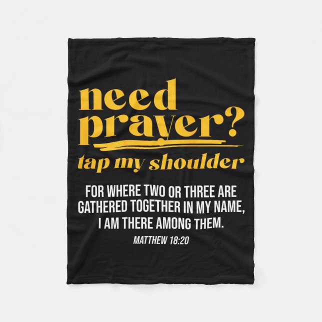 Manta Polar Need Prayer Tap My Shoulder Christian Men Women (o (Anverso)