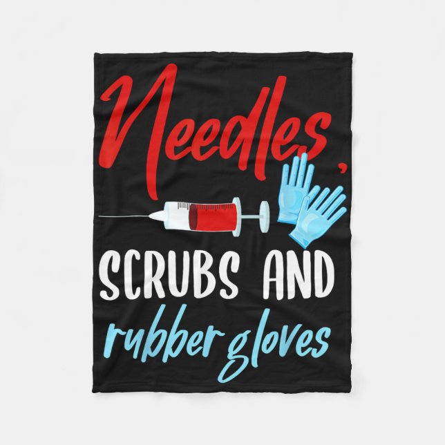 Manta Polar Needles Scrubs Glove Phlebotomy Tech (Anverso)