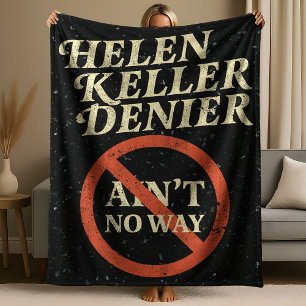 Manta Polar Negador de Helen Keller No Hay Manera Meme Vintage