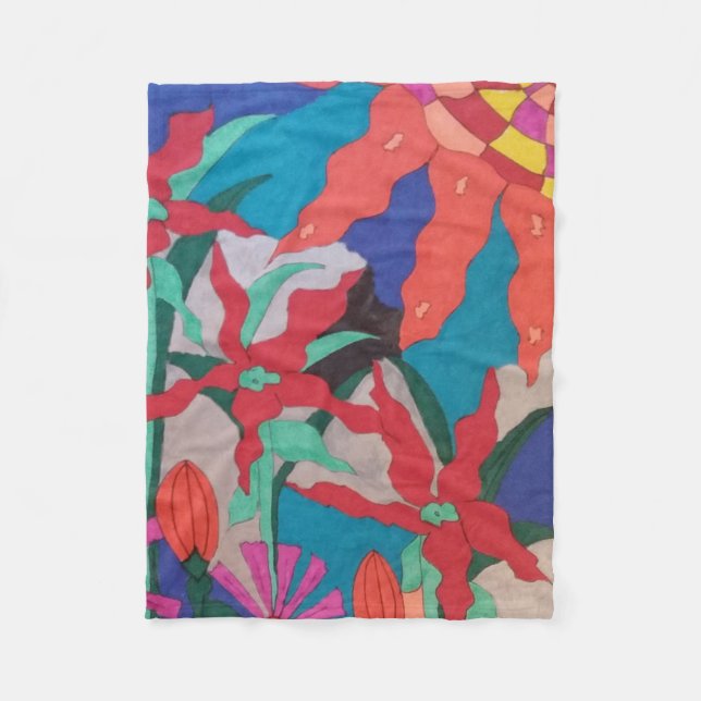 Manta Polar Negrita Jardín Nocturno (Anverso)