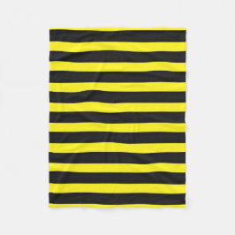 Manta Polar Negro, amarillo Abeja-Como modelo de las rayas