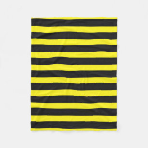 Manta Polar Negro, amarillo Abeja-Como modelo de las rayas