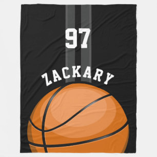 Manta Polar Negro brillante del baloncesto
