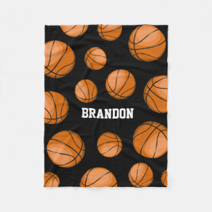 Manta Polar Negro conocido de encargo de la fan de baloncesto