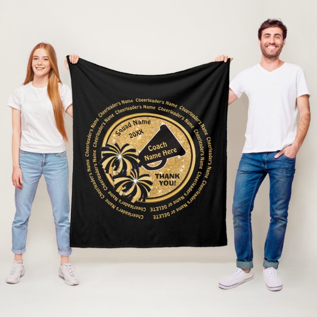 Manta Polar Negro, oro que anima los regalos del coche, (In situ)