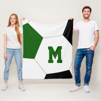 Manta Polar negro verde o los colores de tu equipo de fútbol p