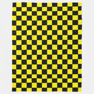 Manta Polar Negro y amarillo bajo control