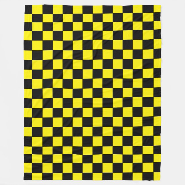 Manta Polar Negro y amarillo bajo control (Anverso)