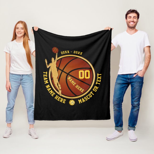 Manta Polar Negro y regalos del baloncesto de los muchachos (In situ)
