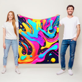 Manta Polar Neon Color Fluid Dreams