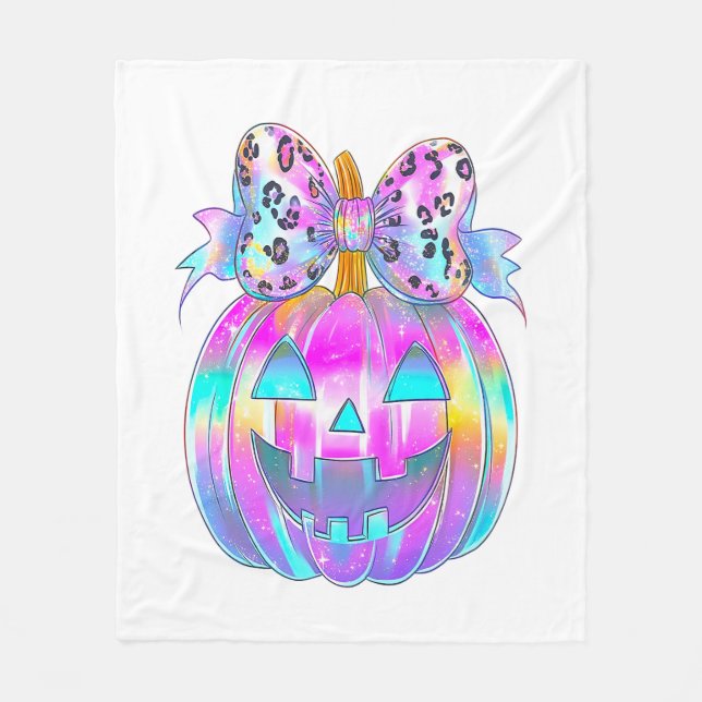 Manta Polar Neon Coquette Halloween (Anverso)