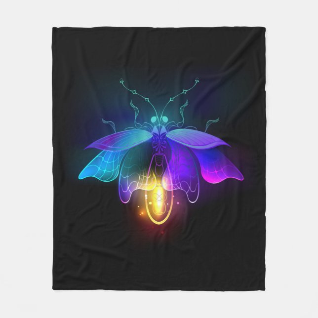 Manta Polar Neon Firefly en negro (Anverso)
