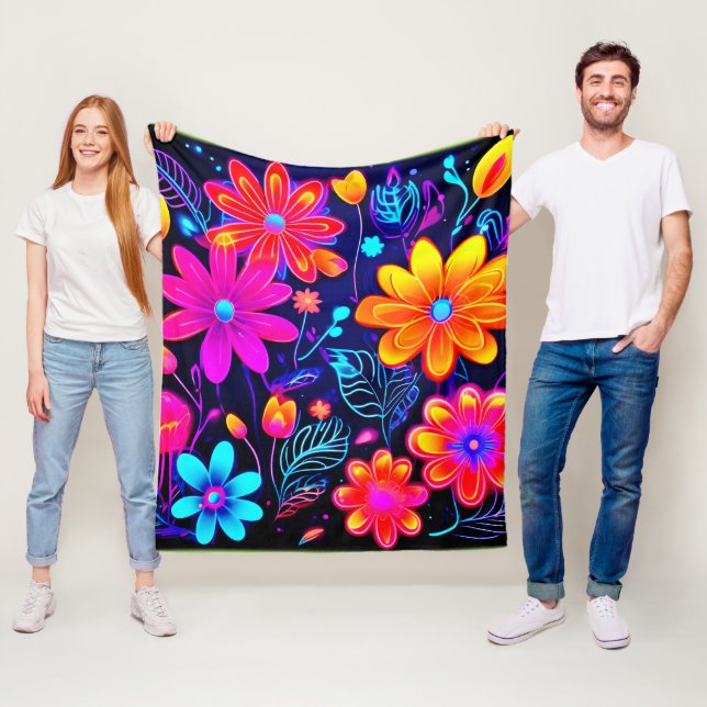 Manta Polar Neon Floral Fantasy (In situ)