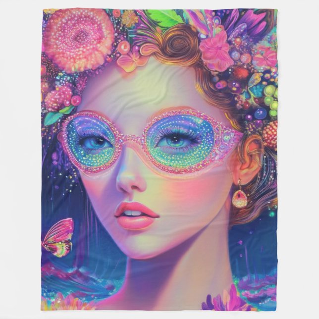 Manta Polar Neon Garden Goddess (Anverso)