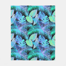 Manta Polar Neon Leaves Tropical