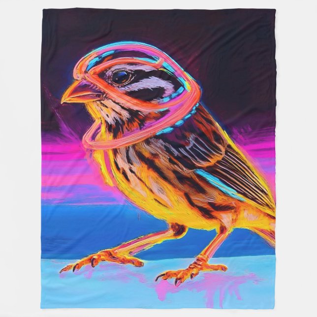 Manta Polar Neon Sparrow con acentos brillantes (Anverso)