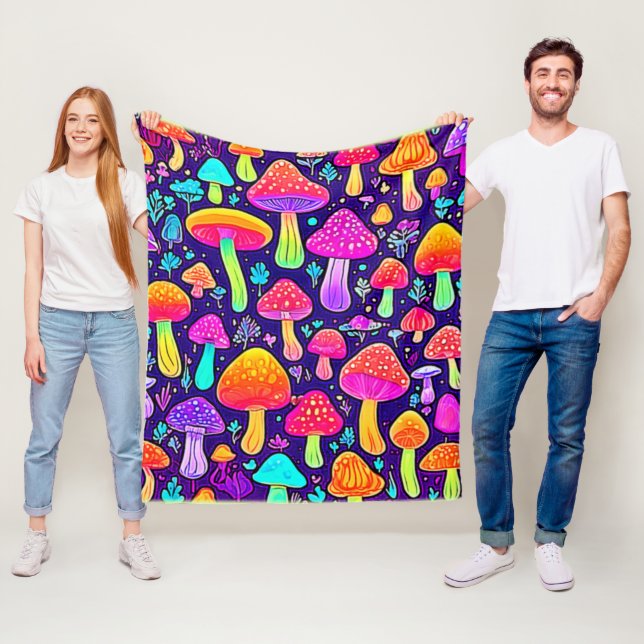 Manta Polar Neón suave: parche para hongos Personalizados (In situ)