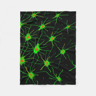 Manta Polar Neon Synapse Grid Fleece Blanket