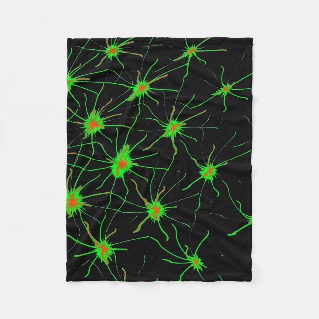 Manta Polar Neon Synapse Grid Fleece Blanket (Anverso)