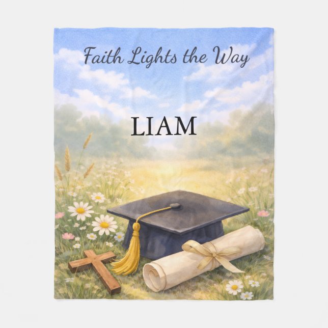 Manta Polar Nephew Graduation Personalized Christian Gift (Anverso)