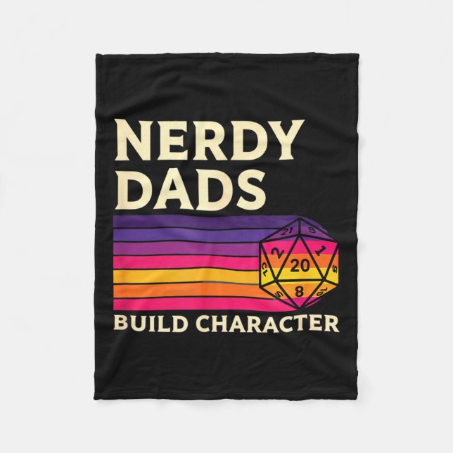Manta Polar Nerdy Dads Build Character, Retro Tabletop Rpg Fat (Anverso)