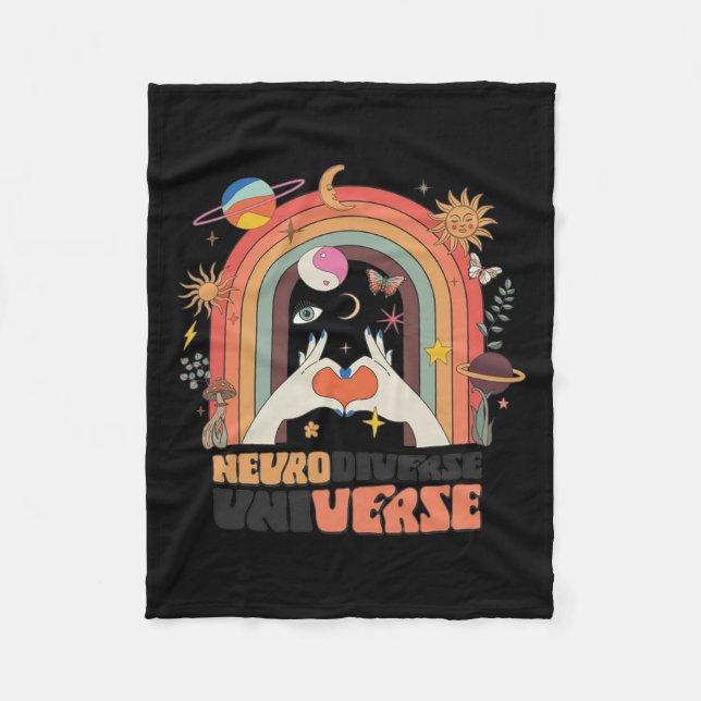 Manta Polar Neurodiverso Universo Celestial Retro Autismo Cons (Anverso)