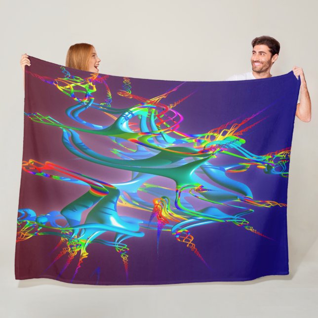 Manta Polar Neurons Connection Fleece Blanket (In situ)