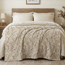 Neutral Beige Gold Botanical Leaf William Morris