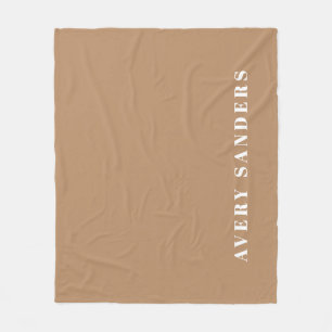 Manta Polar Neutral Khaki simple moderno nombre personalizado