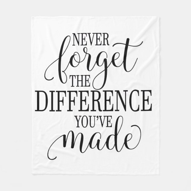 Manta Polar Never Forget the Difference You’ve Made (Anverso)