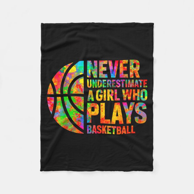 Manta Polar Never Underestimate A Girl Who Plays Basketball Wo (Anverso)