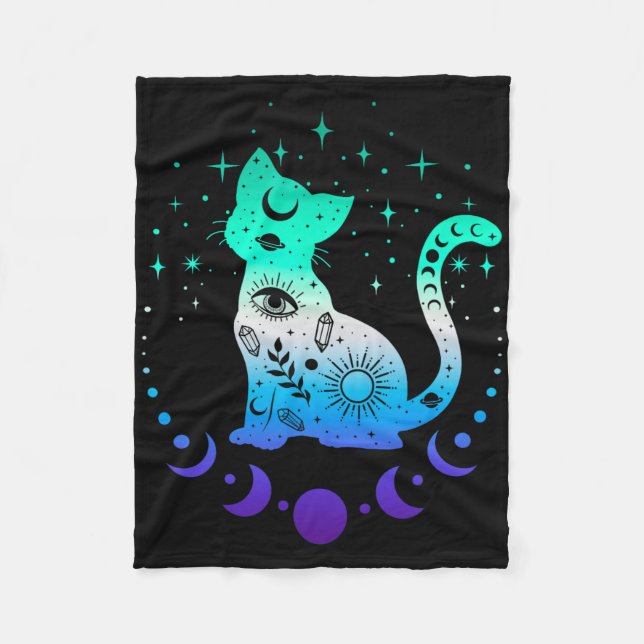 Manta Polar New Blue Gay Male Mlm Pride Flag, Astrology Cat  (Anverso)