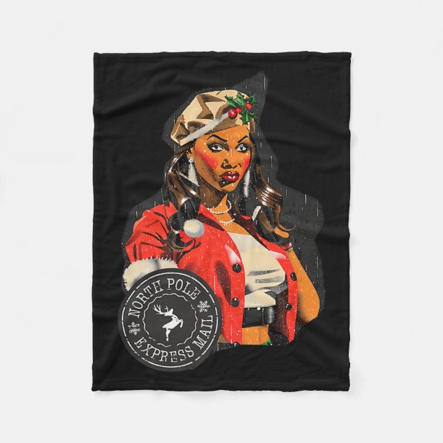 Manta Polar New Christmas North Le Express Mail Design Made Wi (Anverso)