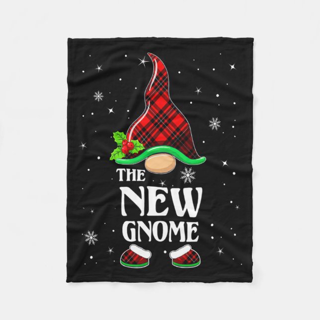 Manta Polar New Gnome Red Plaid Matching Family Christmas Paja (Anverso)