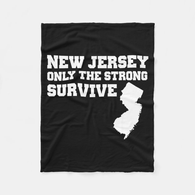 Manta Polar New Jersey Only The Strong Survive Shirt Funny Gif (Anverso)