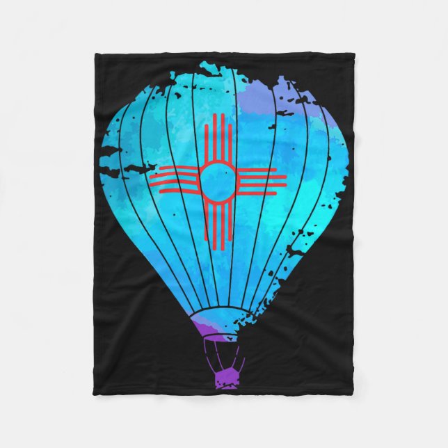 Manta Polar New Mexico Festival Hot Air Balloon Zia Gift  (Anverso)