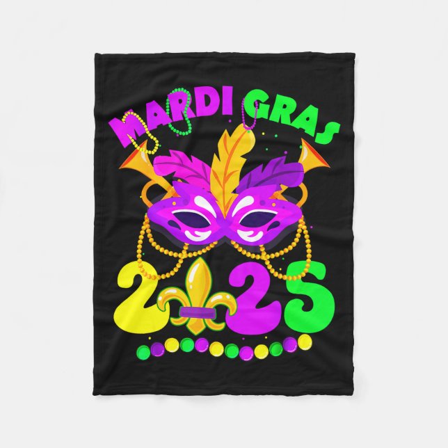 Manta Polar New Orleans Mardi Gras 2025 Funny Fleur De Lis New (Anverso)
