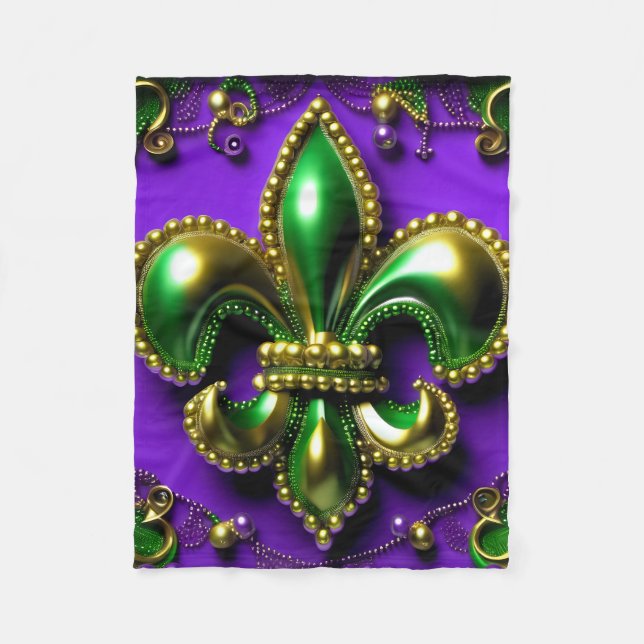 Manta Polar New Orleans Title Fleur de lis (Anverso)