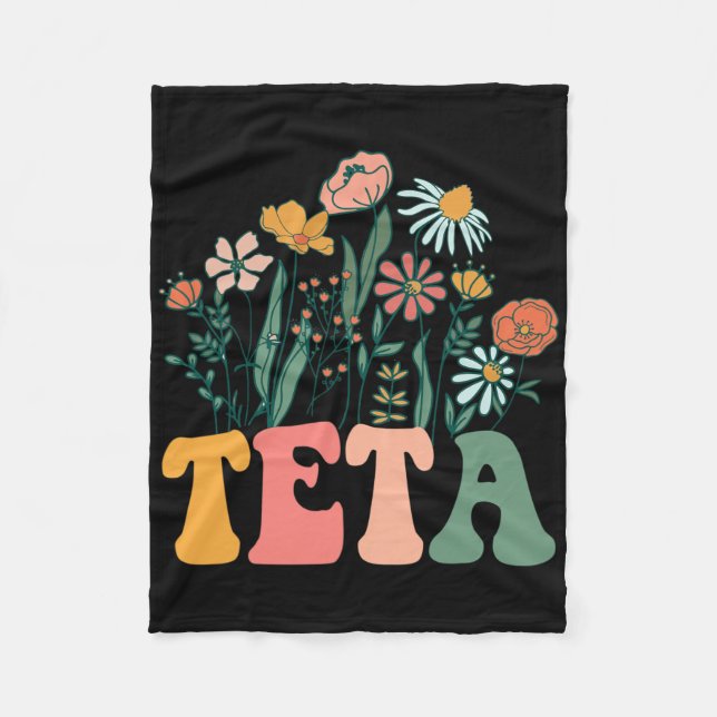 Manta Polar New Teta Wildflower First Birthday &amp; Baby Show (Anverso)