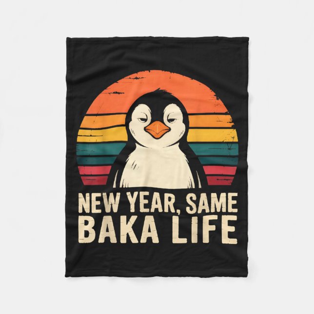 Manta Polar New Year Same Baka Life Penguin Joke  (Anverso)
