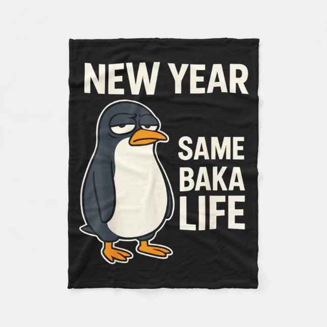 Manta Polar New Year Same Baka Life Penguin Joke  (Anverso)